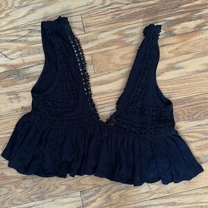 Urban Outfitters Black crop tank top size S